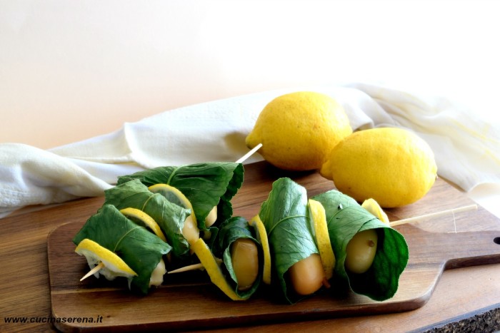 Scamrza affumicata in foglie di limone