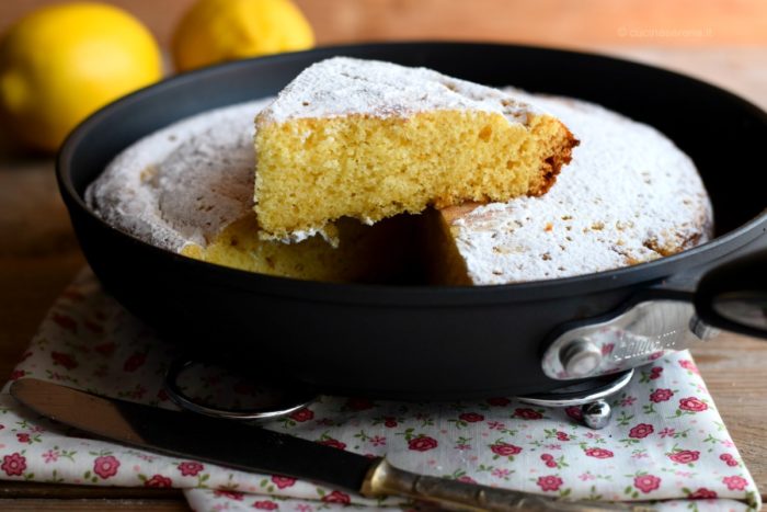 torta al limone cotta in padella