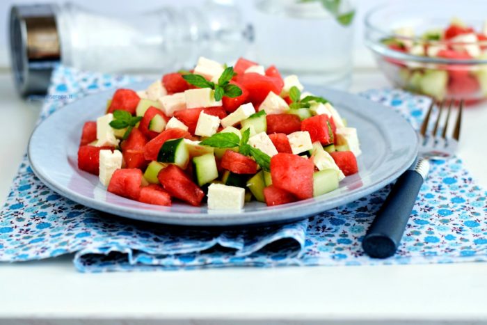 cucumber watermelon feta salad