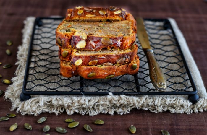 banana bread dolce anglosassone alla banana con aggiunta di zucca