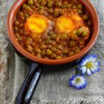 eggs in tomato sauce with peas