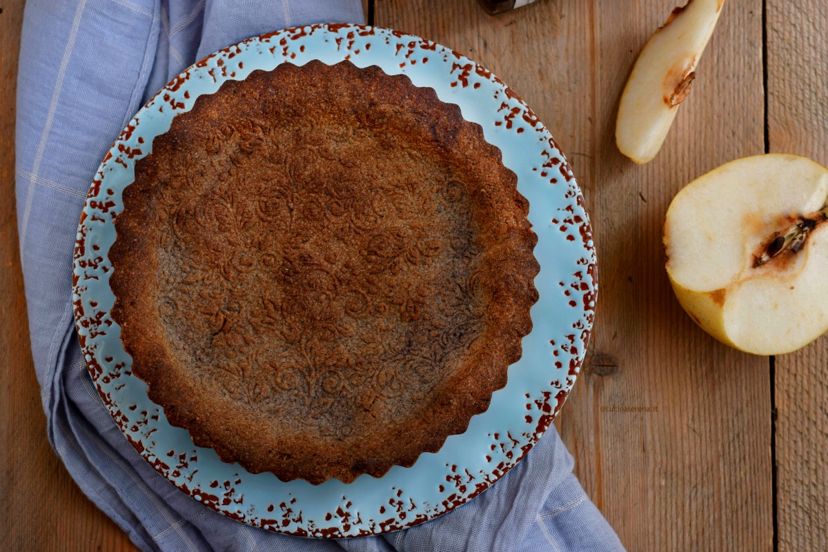 Crostata grano saraceno con pere nashi e confettura mirtilli