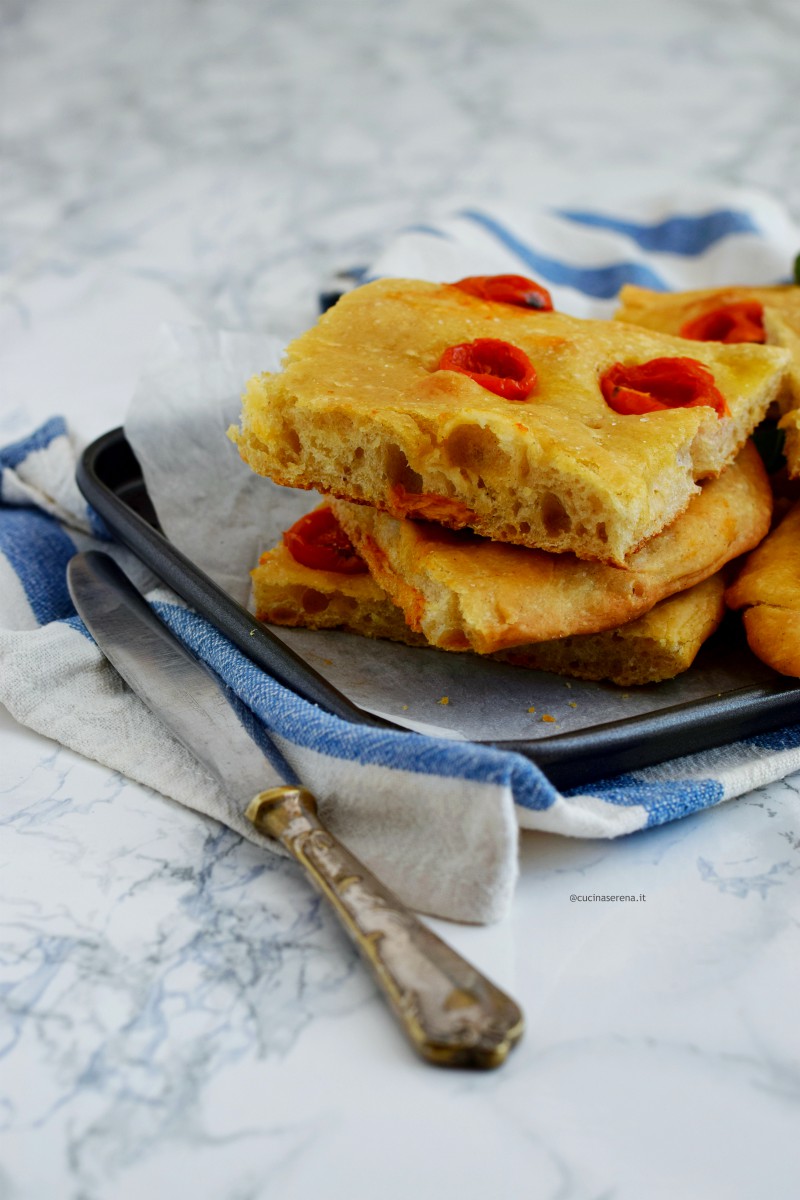 Focaccia senza impasto con metodo Kim Lahey