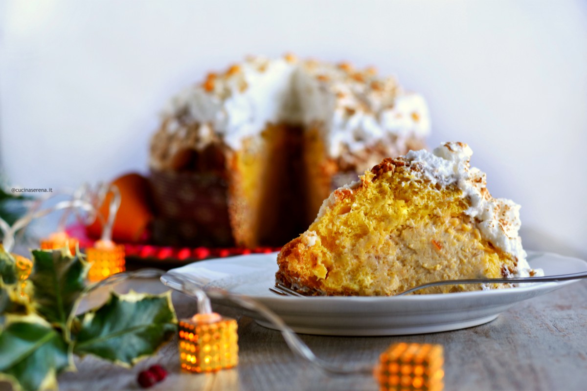 Panettone farcito con crema al mascarpone al caffè