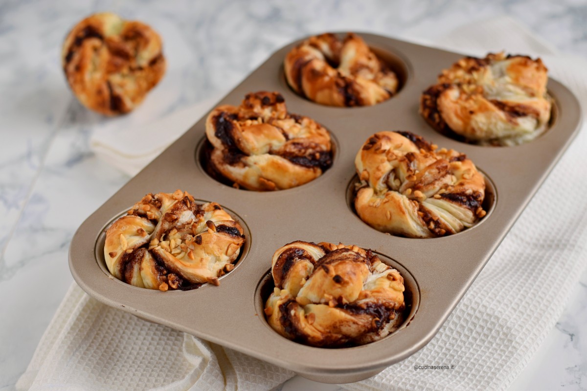 Sfoglia muffin alla crema di nocciole