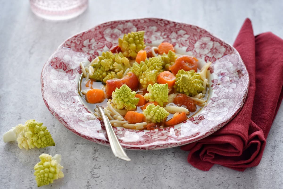 minestra con broccoli e arzilla, piatto della tradizione romano laziale