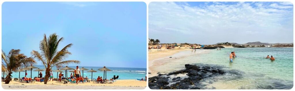 Spiagge di sabbia biancae mare azzurro verde: Calete de Fuste e El Cotillo