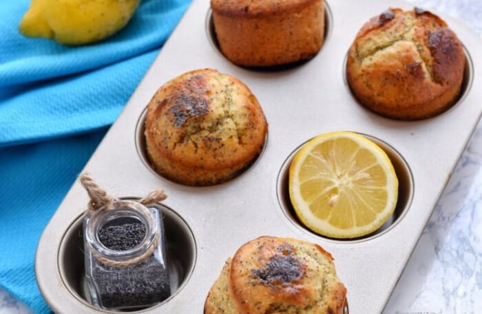 muffin con limone e semi di papavero